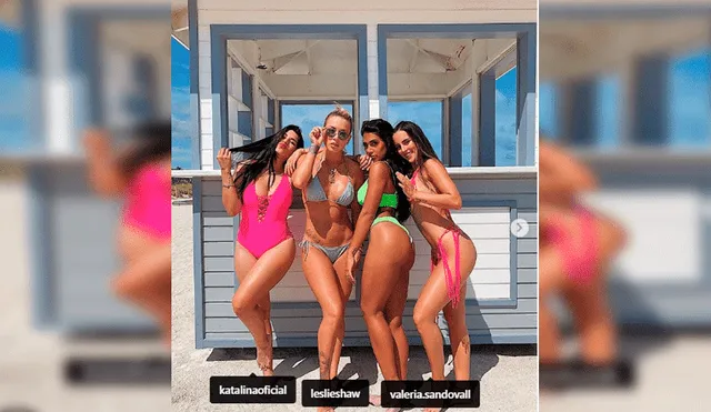 Vania Bludau y Leslie Shaw 'encienden' Instagram al bailar en bikini su nuevo éxito