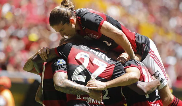 Flamengo obtuvo la primera Supercopa de Brasil en su historia. Foto: AFP.