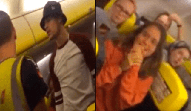 YouTube: Joven ebrio causó pánico en avión hasta que pasajero le dio una dura lección [VIDEO]