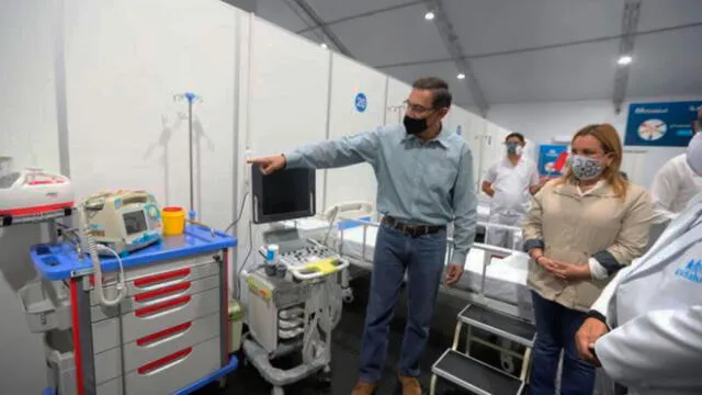 Presidente Martín Vizcarra participó de inauguración de hospital temporal en Tumbes. (Foto: EsSalud)