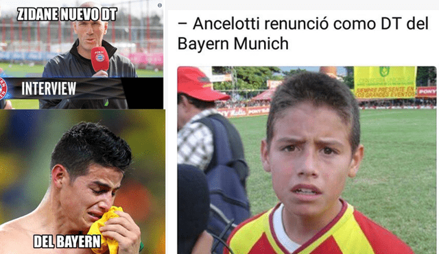 James Rodríguez es víctima de memes tras despido de Carlo Ancelotti 