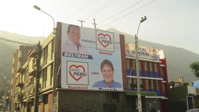 Elecciones municipales: ruidos y carteles no autorizados de Somos Perú invaden Chosica