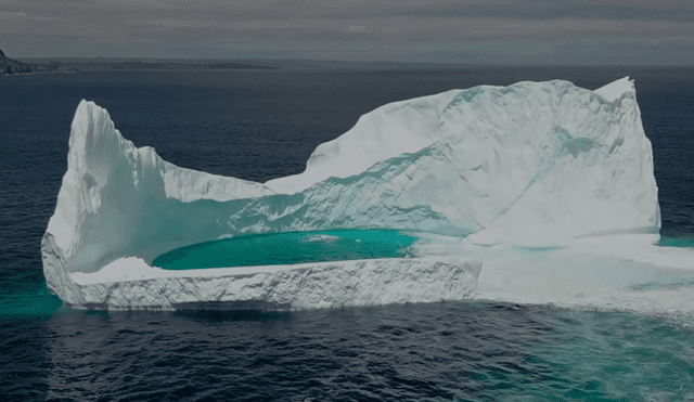 YouTube viral: Usa drón para inspeccionar iceberg y descubre 'mágico' paisaje natural [VIDEO]
