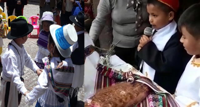 Niños realizan tradicional bautizo de wawa en Cusco.