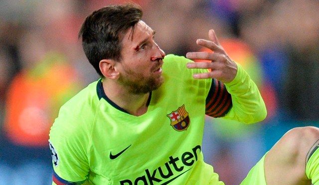Barcelona vs Manchester United: Messi sufrió espeluznante corte tras duro choque