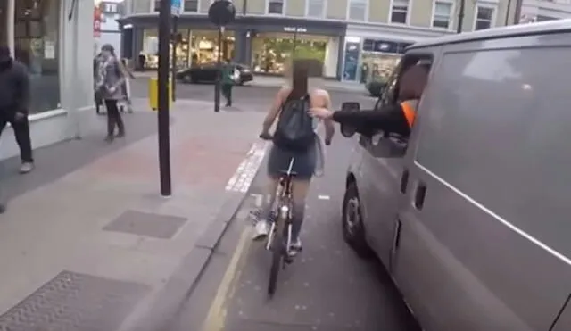 En YouTube la verdad del video que muestra acoso a ciclista en la calle | VIDEO
