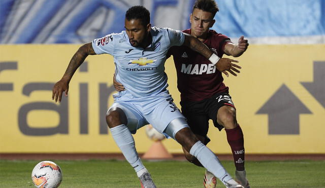 Bolívar y Lanús se enfrentan en La Paz por la Copa Sudamericana 2020. Foto: AFP