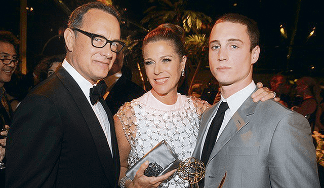 Chet, junto a Tom Hanks y Rita Wilson.