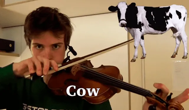 Facebook: joven imita a animales con violín y sorprende con su talento [VIDEO]