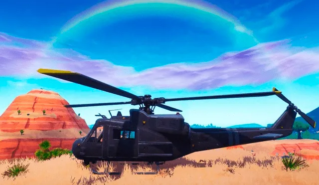 El bug del helicóptero hace que no te afecte ningún tipo de daño, ni siquiera el de la tormenta. Foto: Fortnite.