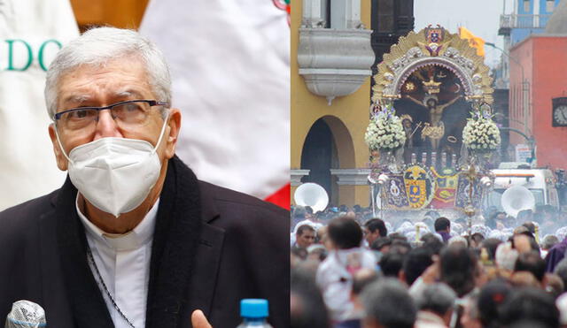 Arzobispo de Lima manifestó que se realizarán actividades virtuales por el mes morado. Foto: Composición / La República