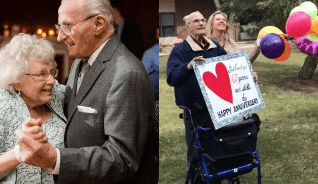 Bob y Nancy Shellard celebraron sus 67° aniversario de bodas, pero no pudieron estar juntos debido a las medidas sanitarias por el coronavirus. Foto: Mitre