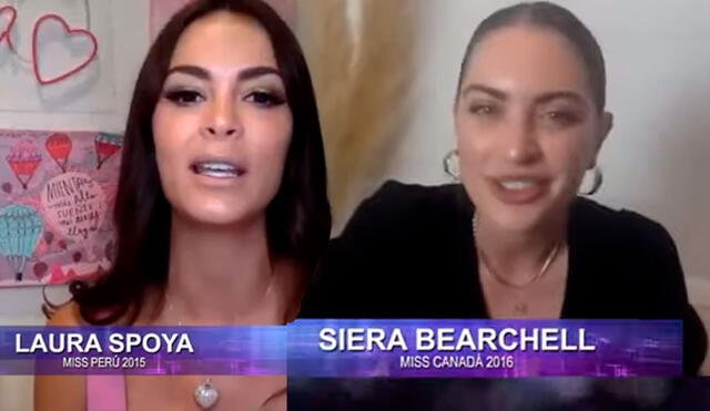 Laura Spoya y Siera Bearchell invitadas por Jessica Newton como jueces para Miss Perú 2020. Crédito: captura YouTube Miss Perú Oficial