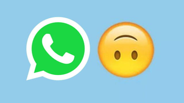 El emoji de WhatsApp de la carita al réves.