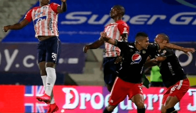 América de Cali derrotó a Junior 2-1 en partido de ida de la Superliga colombiana. (FOTO: Caracol).
