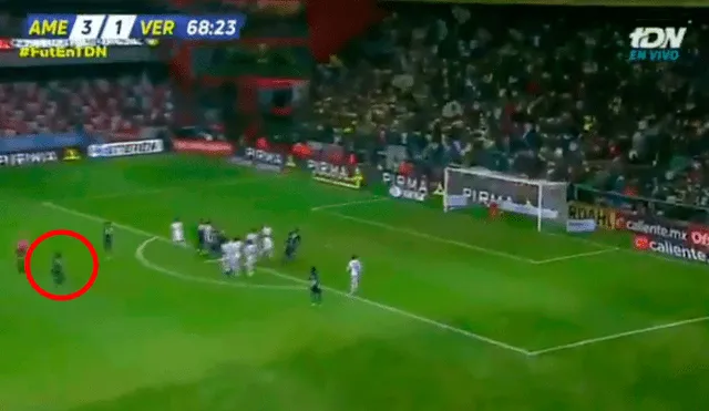 América vs Veracruz: golazo de Renato Ibarra de unos 30 metros para el 4-1 [VIDEO]