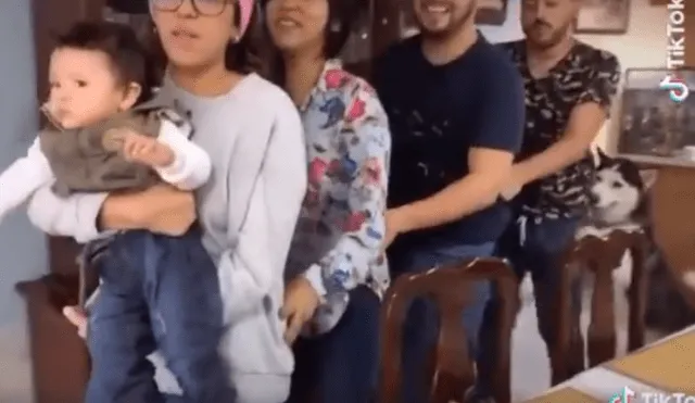 Video es viral en Facebook. Integrantes de una familia compartieron el gracioso momento que protagonizó su mascota cuando vio que ellos estaban bailando alrededor de una mesa.