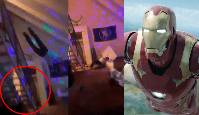 Facebook: joven ebrio se creyó Iron Man, se lanza de un segundo piso y algo inesperado ocurre [VIDEO]