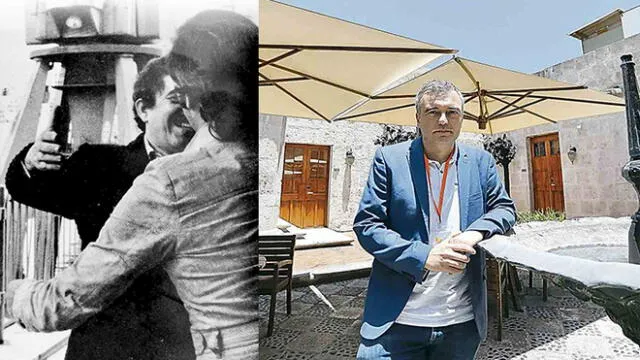 Última foto. En 1974, Vargas Llosa y García Márquez se despiden en Barcelona. Luego, vino el derechazo del peruano.