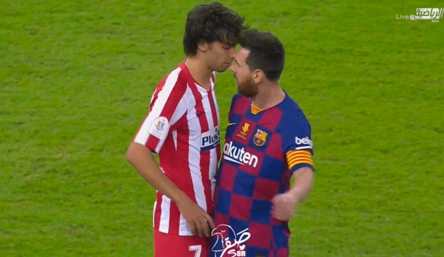 Messi y Joao Félix tuvieron un fuerte cruce en la semifinal de la Supercopa de España.
