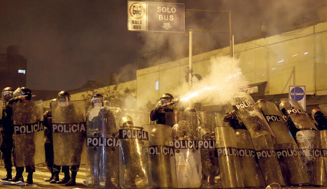 Escena del crimen. Solo policías llevaban escopetas en la noche del asesinato de Inti y Bryan. Foto: Antonio Melgarejo/La República