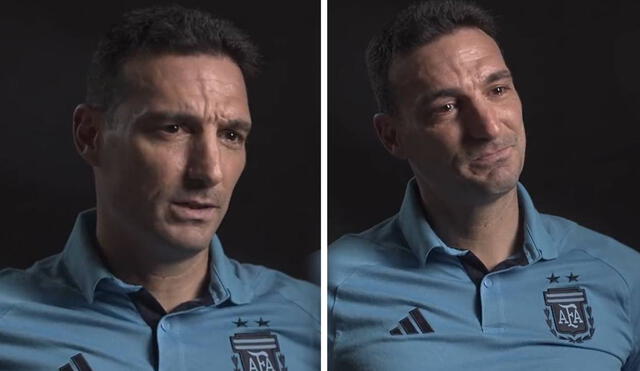 Lionel Scaloni dio entrevista previo al Argentina vs. Croacia, se quebró y lloró. Foto: composición/captura FIFA