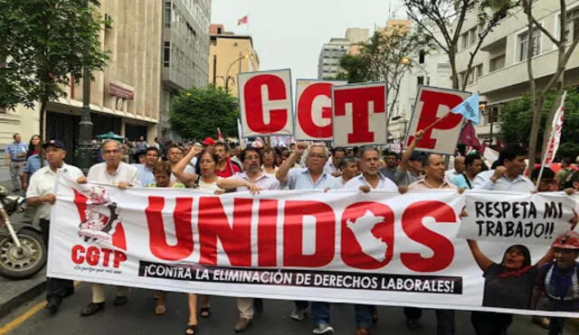 CGTP afirma que el Gobierno, el Ministerio de Trabajo y la SUNAFIL están
obligados a garantizar el respeto a los
derechos laborales.