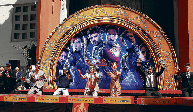 Los Avengers perennizan sus huellas en Hollywood