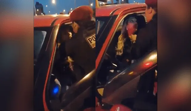 Mujer que lanzó manotazo a policía fue liberada luego de horas [VIDEO]