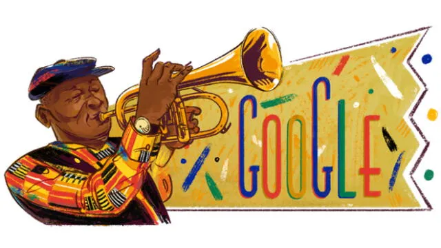 Hugh Masekela: Google rinde homenaje con 'doodle' a famoso trompetista 
