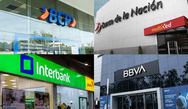 Revisa los horarios de los bancos para estas fechas. Foto: composición de La República/Interbank/Perú Retail/Banco de la Nación