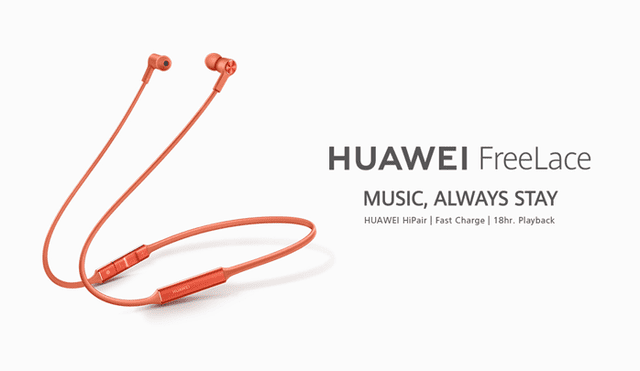 Audífonos FreeLace de Huawei.