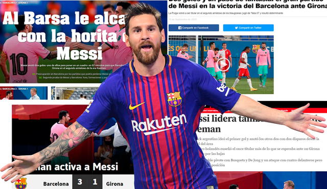 Importantes medios de Argentina y España destacaron la actuación de Messi. Foto: Composición