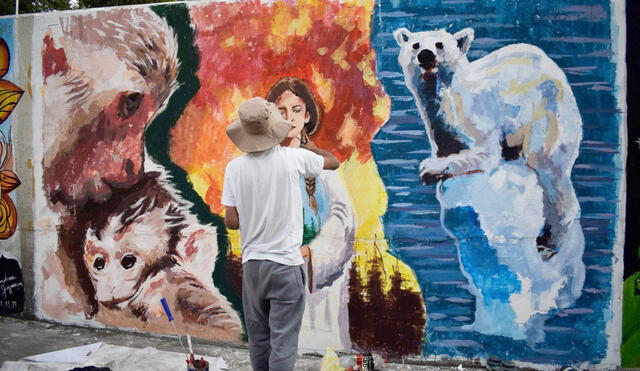 Murales con mensajes medio ambientales adornan el centro de Arequipa | FOTOGALERIA