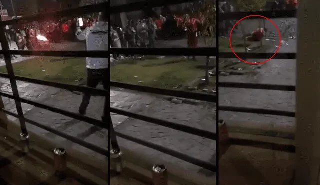 River Plate: hincha víctima por balas de goma en la previa contra Godoy Cruz. Foto: Captura de video.