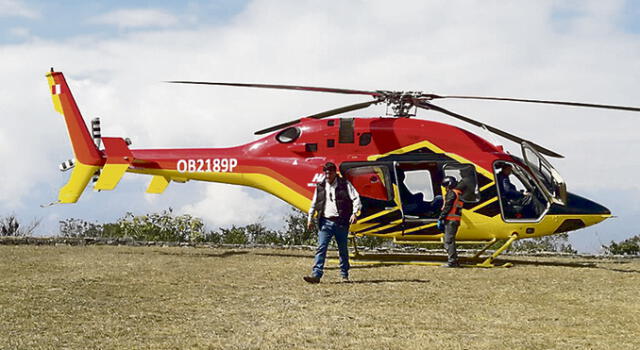 peligro. Helicóptero sobrevoló complejo y luego aterrizó, poniendo en riesgo a visitantes.
