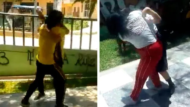 Piura: escolares protagonizan peleas en calles de Sullana [VIDEO]