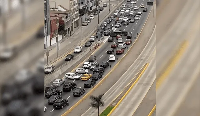 Cierre de la Vía Expresa genera gran caos vehicular [VIDEO]