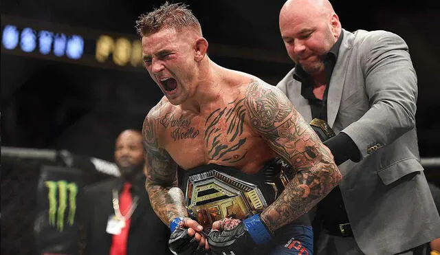 Porier ganó el campeonato interino de peso ligero de la UFC en abril del 2019. Foto: AFP.