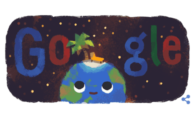 El tierno doodle creado por Google para celebrar el solsticio de verano.