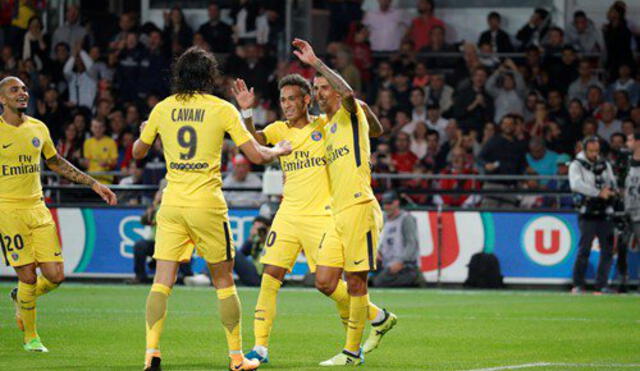 PSG venció 3-0 al Guingamp en el debut de Neymar en Ligue 1 [VIDEO]
