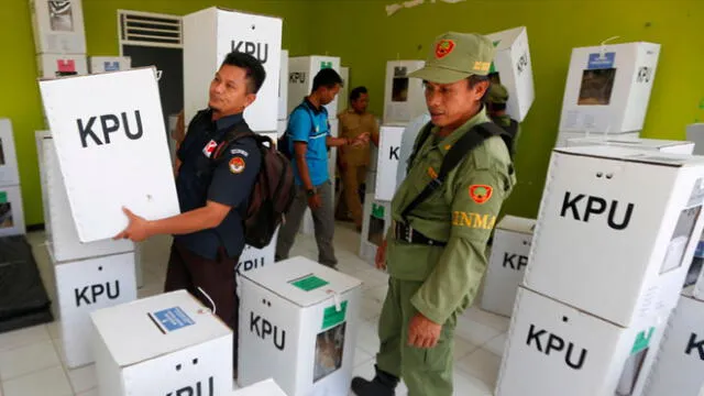 Abren puestos de votación para elecciones presidenciales en Indonesia