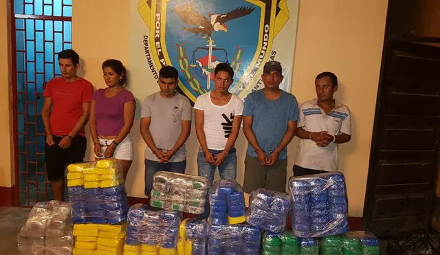 Ucayali: Caen seis narcotraficantes con casi 300 kilos de cocaína 