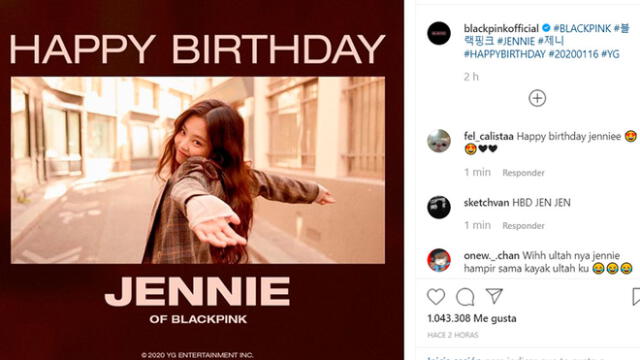 BLACKPINK: Jennie en la cuenta oficial del grupo