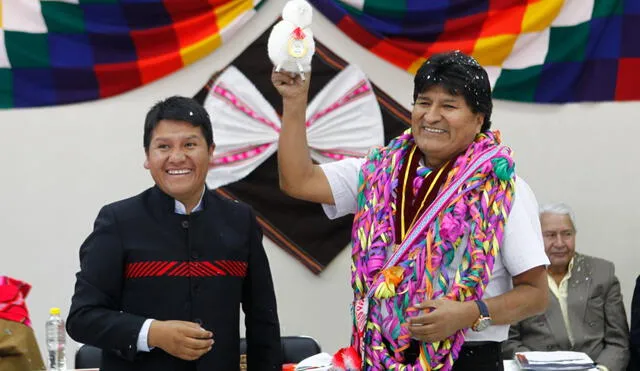 Evo Morales fue reconocido por autoridades de Puno. Foto: Juan Cisneros/ La República