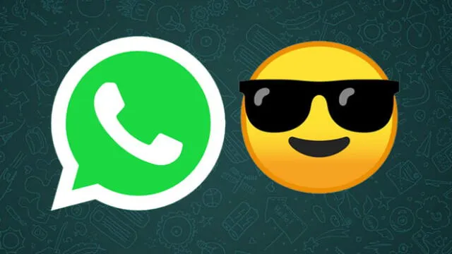 El emoji de WhatsApp de la cara sonriente con gafas de sol.