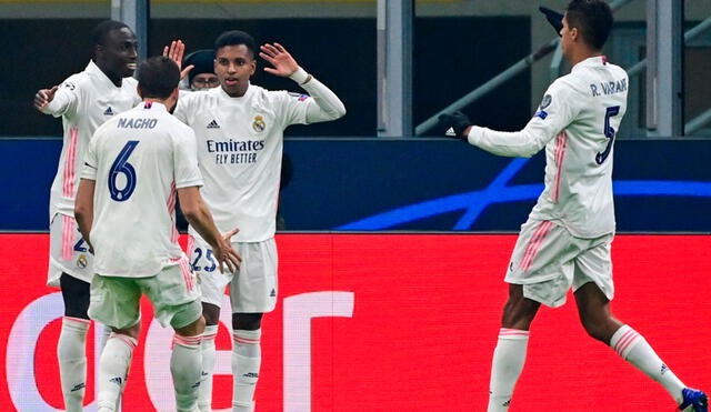 Real Madrid derrotó al Inter de Milan por la Champions League 2020-21. Foto: AFP.