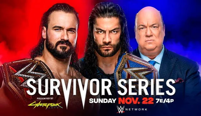 Drew McIntyre vs. Roman Reigns en Survivor Series 2020. Foto: WWE