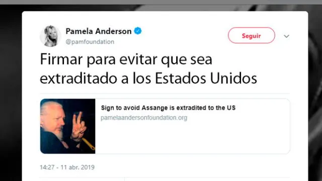 Pamela Anderson defiende a Julián Assange, el fundador de Wikileaks [FOTOS]