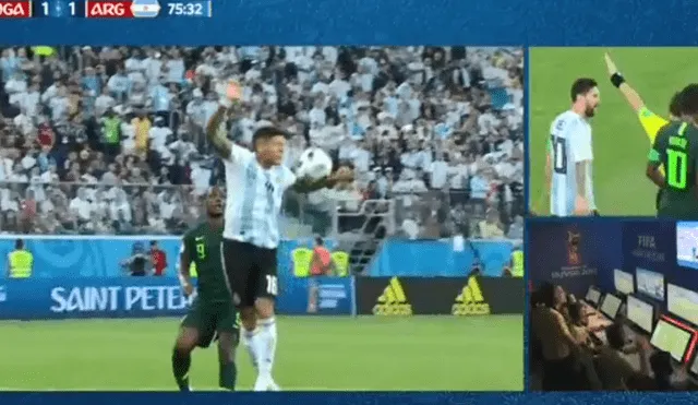 Argentina vs Nigeria: Mano de Marcos Rojo en el área, ¿qué decretó el VAR? [VIDEO]